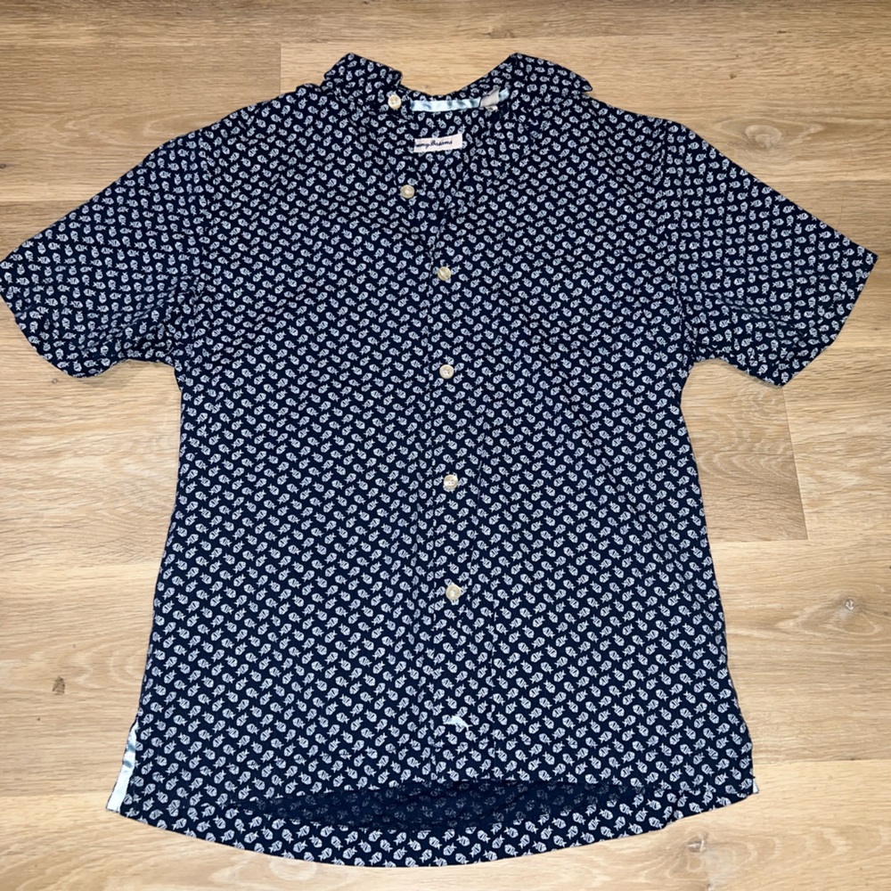 Tommy Bahama Navy Fish Print Shirt